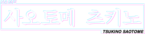NAME 사오토메 츠키노 TSUKINO SAOTOME