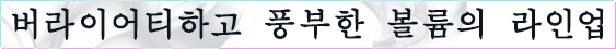 버라이어티하고 풍부한 볼륨의 라인업