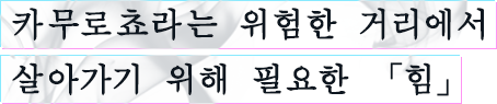 카무로쵸라는 위험한 거리에서 살아가기 위해 필요한 「힘」